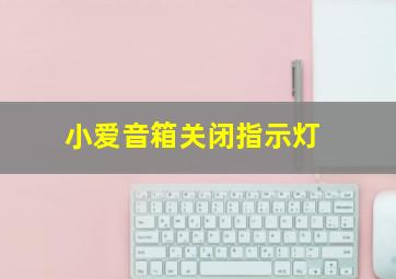 小爱音箱关闭指示灯