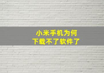 小米手机为何下载不了软件了