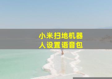 小米扫地机器人设置语音包