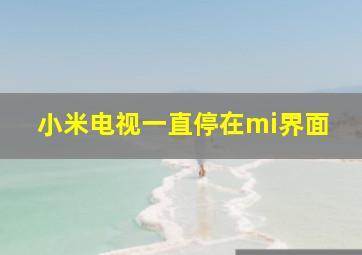 小米电视一直停在mi界面