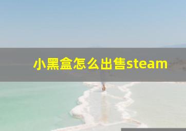 小黑盒怎么出售steam