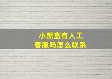 小黑盒有人工客服吗怎么联系