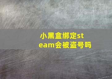 小黑盒绑定steam会被盗号吗