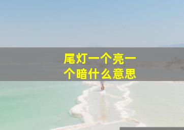 尾灯一个亮一个暗什么意思