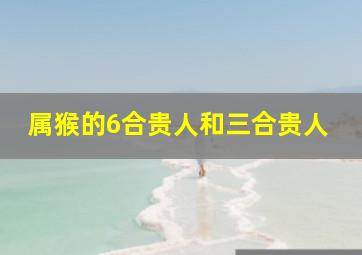 属猴的6合贵人和三合贵人