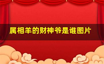 属相羊的财神爷是谁图片