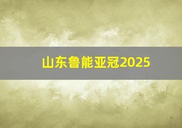 山东鲁能亚冠2025