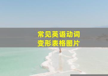 常见英语动词变形表格图片