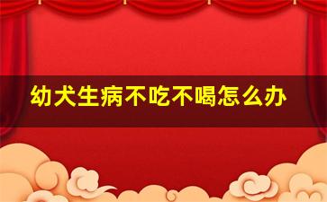 幼犬生病不吃不喝怎么办