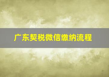 广东契税微信缴纳流程