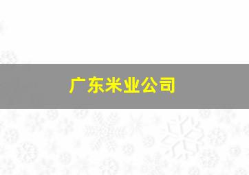 广东米业公司