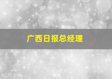 广西日报总经理