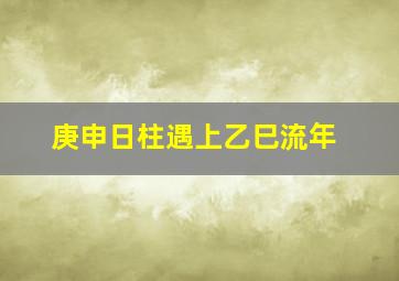 庚申日柱遇上乙巳流年