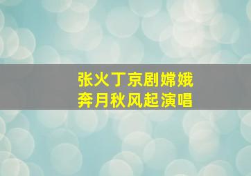 张火丁京剧嫦娥奔月秋风起演唱