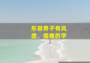 形容男子有风度、儒雅的字