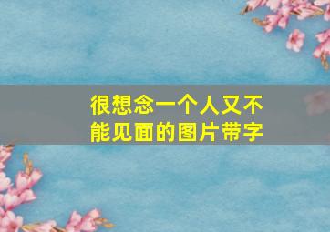 很想念一个人又不能见面的图片带字