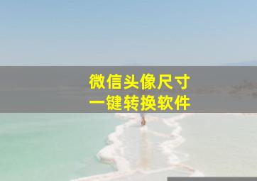 微信头像尺寸一键转换软件