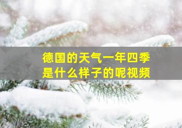 德国的天气一年四季是什么样子的呢视频