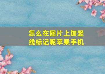 怎么在图片上加竖线标记呢苹果手机