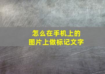 怎么在手机上的图片上做标记文字