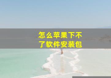 怎么苹果下不了软件安装包