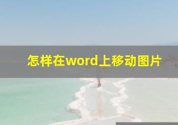 怎样在word上移动图片