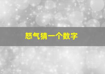 怒气猜一个数字