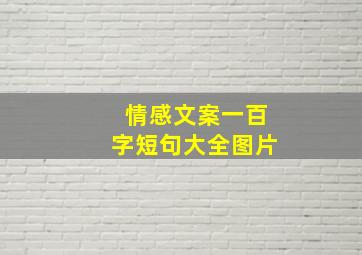 情感文案一百字短句大全图片