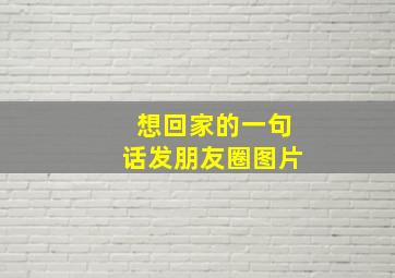 想回家的一句话发朋友圈图片