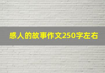 感人的故事作文250字左右