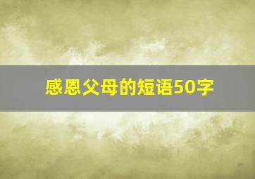 感恩父母的短语50字