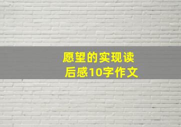 愿望的实现读后感10字作文