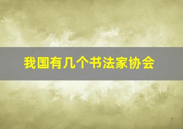 我国有几个书法家协会