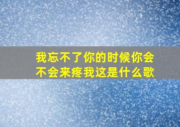 我忘不了你的时候你会不会来疼我这是什么歌