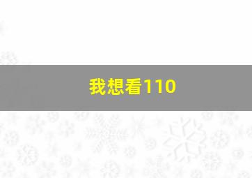 我想看110