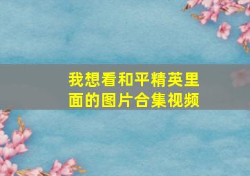 我想看和平精英里面的图片合集视频