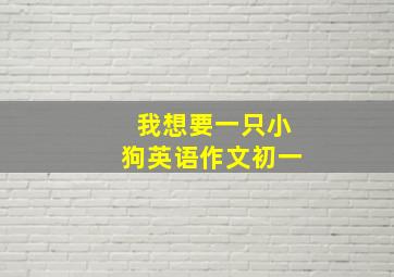 我想要一只小狗英语作文初一