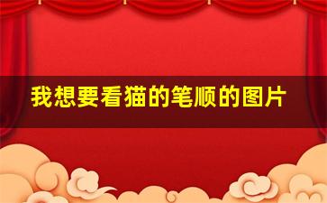 我想要看猫的笔顺的图片