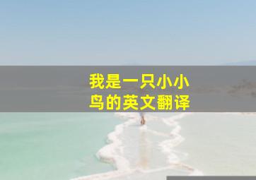 我是一只小小鸟的英文翻译