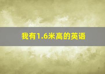 我有1.6米高的英语