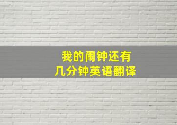 我的闹钟还有几分钟英语翻译