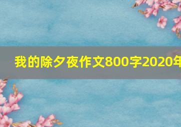 我的除夕夜作文800字2020年