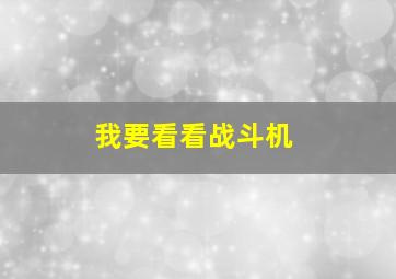 我要看看战斗机