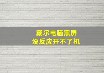 戴尔电脑黑屏没反应开不了机