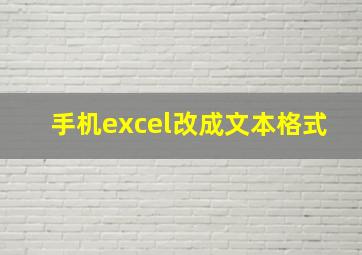 手机excel改成文本格式