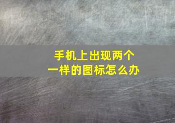 手机上出现两个一样的图标怎么办