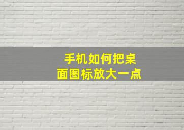 手机如何把桌面图标放大一点