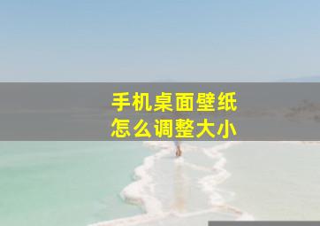 手机桌面壁纸怎么调整大小