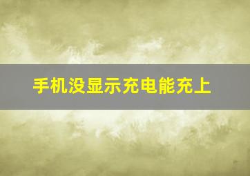 手机没显示充电能充上