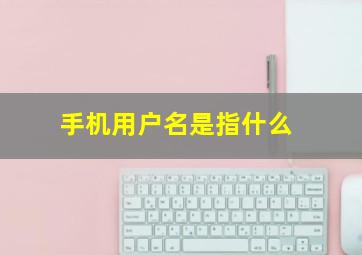 手机用户名是指什么